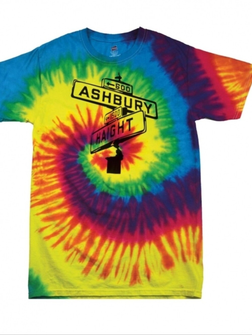 Adult Tie-Dye Ashbury Haight Graphic Tee - Multicolor